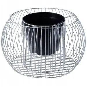 Pot de Fleur Gabion KADAX Rond - Acier Inoxydable 66 cm Extérieur pas cher