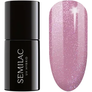 Semilac Vernis à ongles gels semi-permanents UV 319 Shimmer Dust Pink 7ml pas cher