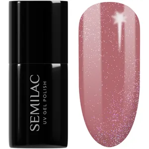 Semilac Vernis à ongles gels semi-permanents UV 321 Shimmer Dust Caramel 7ml pas cher