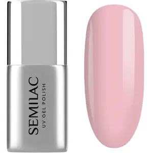 Semilac UV Gel Base Fiber Base base coat pour ongles en gel teinte Pink Milk 7 ml pas cher