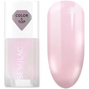 Semilac Color & Top vernis à ongles teinte Pink Glow 7 ml pas cher