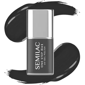 Semilac One Step Vernis à ongles UV 3 en 1 S190 The Black 7 ml