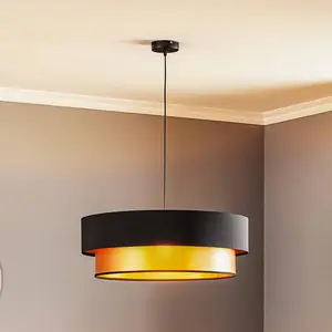 Maco Design Suspension Dorina, noir/or Ø 60cm