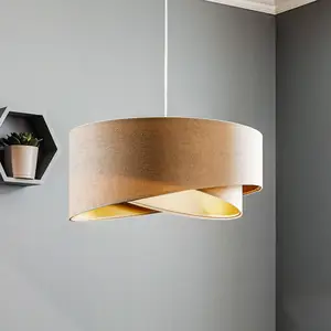 BPS KONCEPT Lampe suspendue Galaxy Beige, Or 1 x E27 ø 50cm h: 105cm DimmableVendu parluminaire