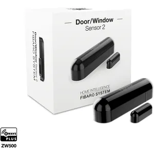 Comparateur de prix : Détecteur d'ouverture Z-Wave noir avec sonde de température - Fibaro