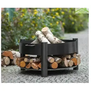 Comparateur de prix : Cookking - Foyer extérieur montana, acier, 70cm de diamètre, avec support à bois 111247