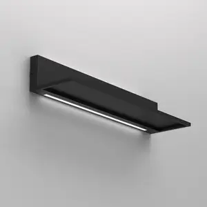 Luminex Applique murale Shelf, noir, acier, 60 cm de long, 2 x LED