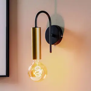 Comparateur de prix : Luminex Applique Loppe, à 1 lampe, noire/dorée