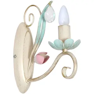 Comparateur de prix : Luminex Applique murale Florina à décor floral, à 1 lampe