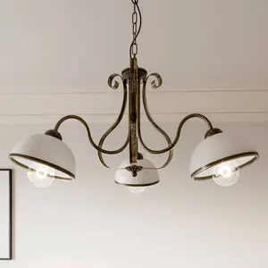 Comparateur de prix : Luminex Suspension Antica de style rustique à 3 lampes