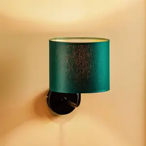 Luminex Applique Soho, cylindrique, verte/dorée pas cher