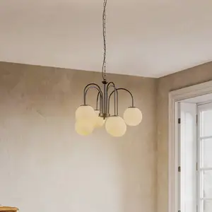 Luminex Suspension Berlin à 6 lampes noir pas cher