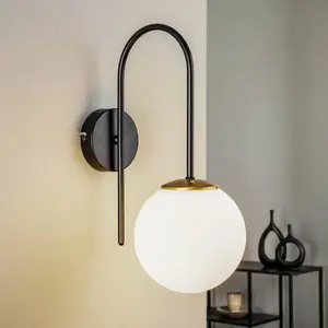 Comparateur de prix : Luminex Applique murale Berlin noir/laiton