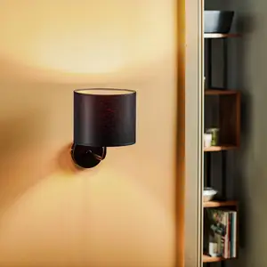 Luminex Applique Soho cylindrique noire/dorée pas cher