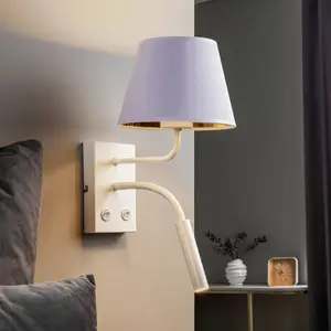 Luminex Applique murale Soho, conique, lampe de lecture blanc/or pas cher