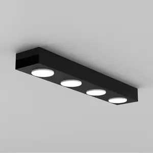 Luminex Downlight Ian en noir, à 4 lampes pas cher