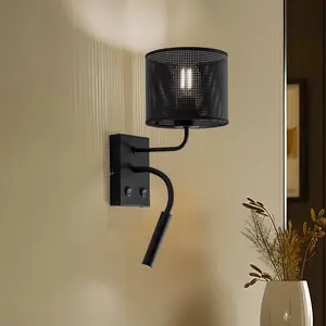Luminex Applique Jovin à 1 lampe avec spot noir pas cher