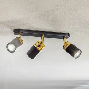 Comparateur de prix : Luminex Spot pour plafond Reno, à 3 lampes, noir/doré
