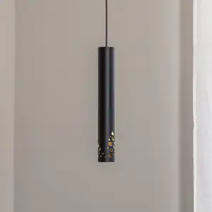 Luminex Suspension Tibia, à 1 lampe, noir, acier, GU10 pas cher