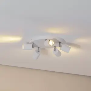 Luminex Spot pour plafond Fun, blanc, Ø 30 cm, orientable, GU10Vendu parluminaire