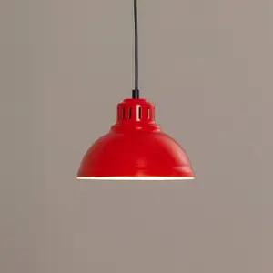 Luminex Suspension Sven, 1 lampe, rouge, acier, E27 pas cher