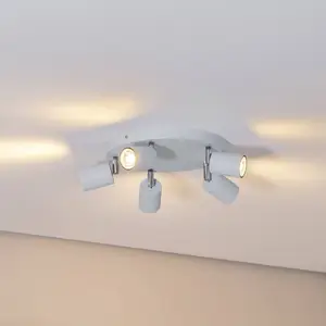 Luminex Spot pour plafond Fun, bleu clair, Ø 30 cm, orientable, GU10 pas cher