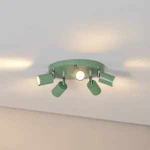 Luminex Spot pour plafond Fun, vert clair, Ø 30 cm, orientable, GU10 pas cher