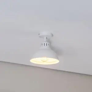 Luminex Plafonnier Sven, à 1 lampe, blanc, acier, E27 pas cher