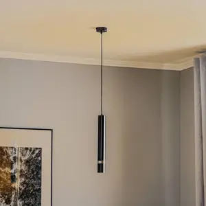 Luminex Suspension Rondo noire/chromée, à une lampe pas cher