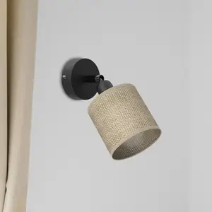Luminex Applique Adeline avec abat-jour en jute, à 1 lampe pas cher