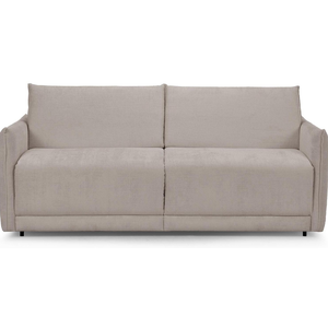 Canape droit convertible beige 3 pl OWEN pas cher