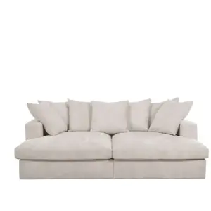 Comparateur de prix : Canape droit fixe beige 3 pl BOBOCHIC X CONFORAMA SIMEON
