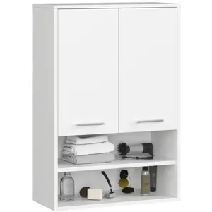 Akord - Armoire Murale 2 Portes 1 Tiroir Blanc 64X30X94 pas cher
