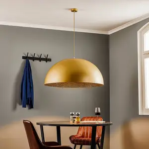 SIGMA Suspension Fera, or/noir moucheté, Ø90cm pas cher