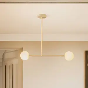 SIGMA Plafonnier Gama, à 2 lampes, doré pas cher