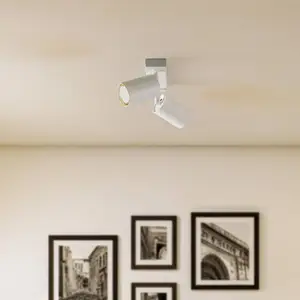 SIGMA Spot pour plafond Zoom, à 2 lampes, blanc pas cher