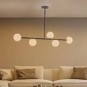 SIGMA Suspension Gama 5, à 5 lampes, noir pas cher