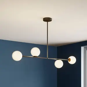 SIGMA Suspension Gama 4 à 4 lampes, noir pas cher