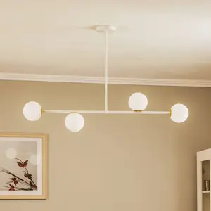 SIGMA Suspension Gama 4 à 4 lampes, blanc pas cher