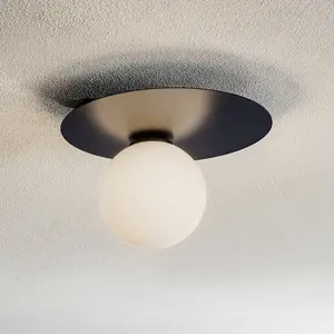 SIGMA Plafonnier Firn, rond, à 1 lampe, noir pas cher