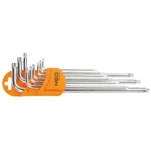 Comparateur de prix : Clés Torx - NEO - 8 pièces - Acier Chrome-vanadium - Surface chromée