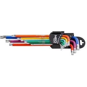 Comparateur de prix : JEU DE 9 CLES TORX T10-T50 COLOR 09-518 NEOTOOLS