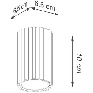 Comparateur de prix : Plafonnier Karbon aluminium 1xGU10 6.5cm Sollux