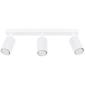 Plafonnier Karbon aluminium 3xGU10 45cm Sollux pas cher