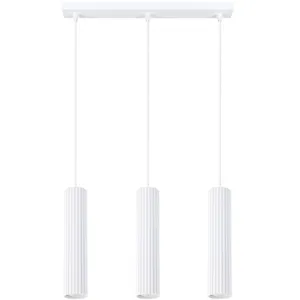 Comparateur de prix : Sollux - Lampe à suspension Karbon aluminium 3xGU10 45cm