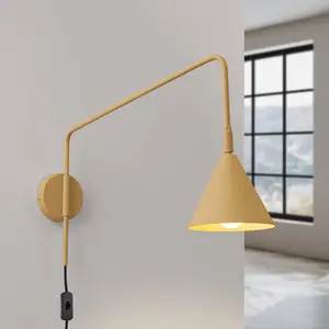 SOLLUX LIGHTING Applique murale LYS, couleur or, Ø 14 cm, métal, fiche...