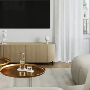 SOLLUX LIGHTING lampe à poser ORBI, beige, verre/métal, hauteur 19 cm, G9 pas cher