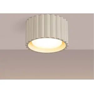 SOLLUX LIGHTING Plafonnier RIBLA, beige, Ø 10 cm, métal, GX53 pas cher