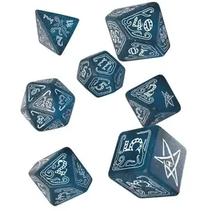 Q-workshop Call of Cthulhu pack dés Abyssal & White (7) - Q Workshop Dés - QWSSCTH3F pas cher