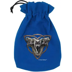 Anne Stokes sac à cubes Wolf Trio - Q Workshop Dés - QWSBAST209 pas cher